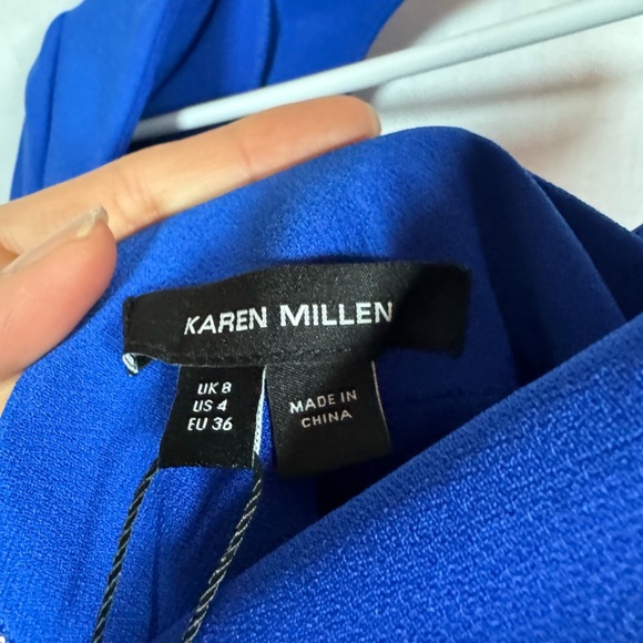 Karen Millen Dresses, Women Blue Midi Dress - Picture 5 of 8